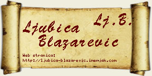 Ljubica Blažarević vizit kartica